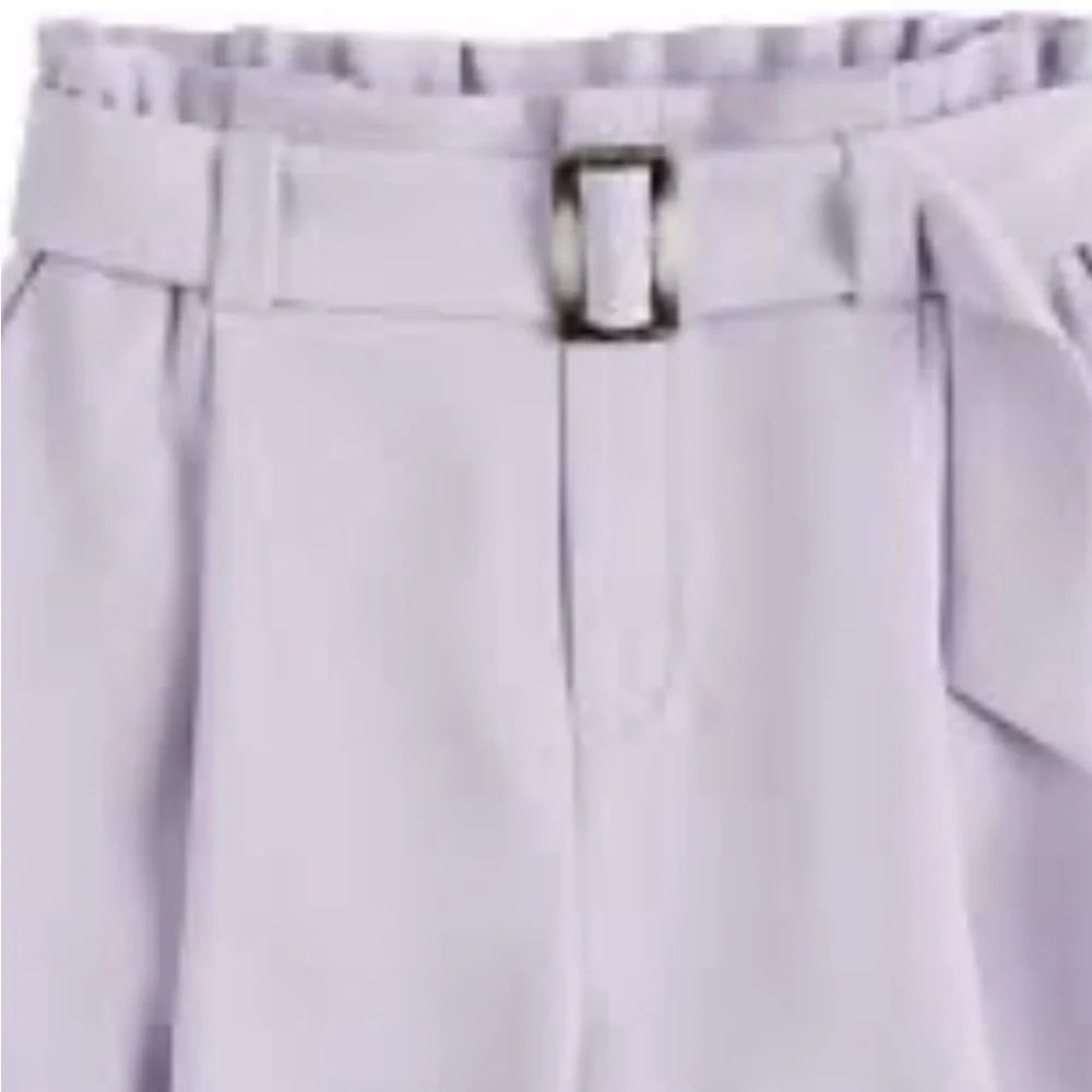 Nine West Women's Light Lavender High Waist Shorts - Picture 2 of 4